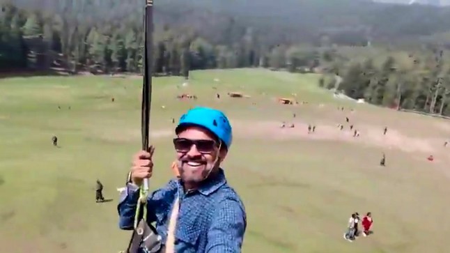 This shocking new video of the terrorist attack in India that killed 26 people last week shows a man on a Zipline as gunfire is heard around him and people fall to the ground. The incident made headlines around the world after five armed militants carried out the terrorist attack in the Indian-administered territory of Jammu and Kashmir on 22nd April.