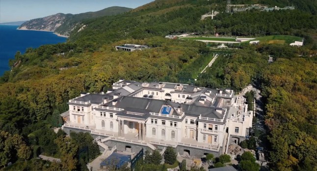 Aerial view of Vladimir Putin's palace in Gelendzhik, south of Russia