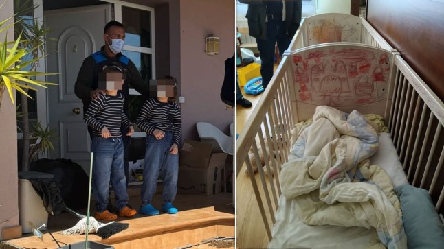8yr old twins who had not see the sun for years, forced to wear nappies and sleep in cages have been freed Police